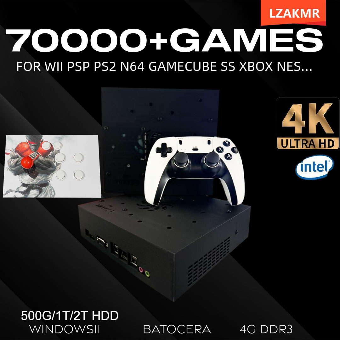 Retro Gaming Kiosk - レトロゲームコンソール 70000+ゲーム 2TB T8搭載 Wii PS2
