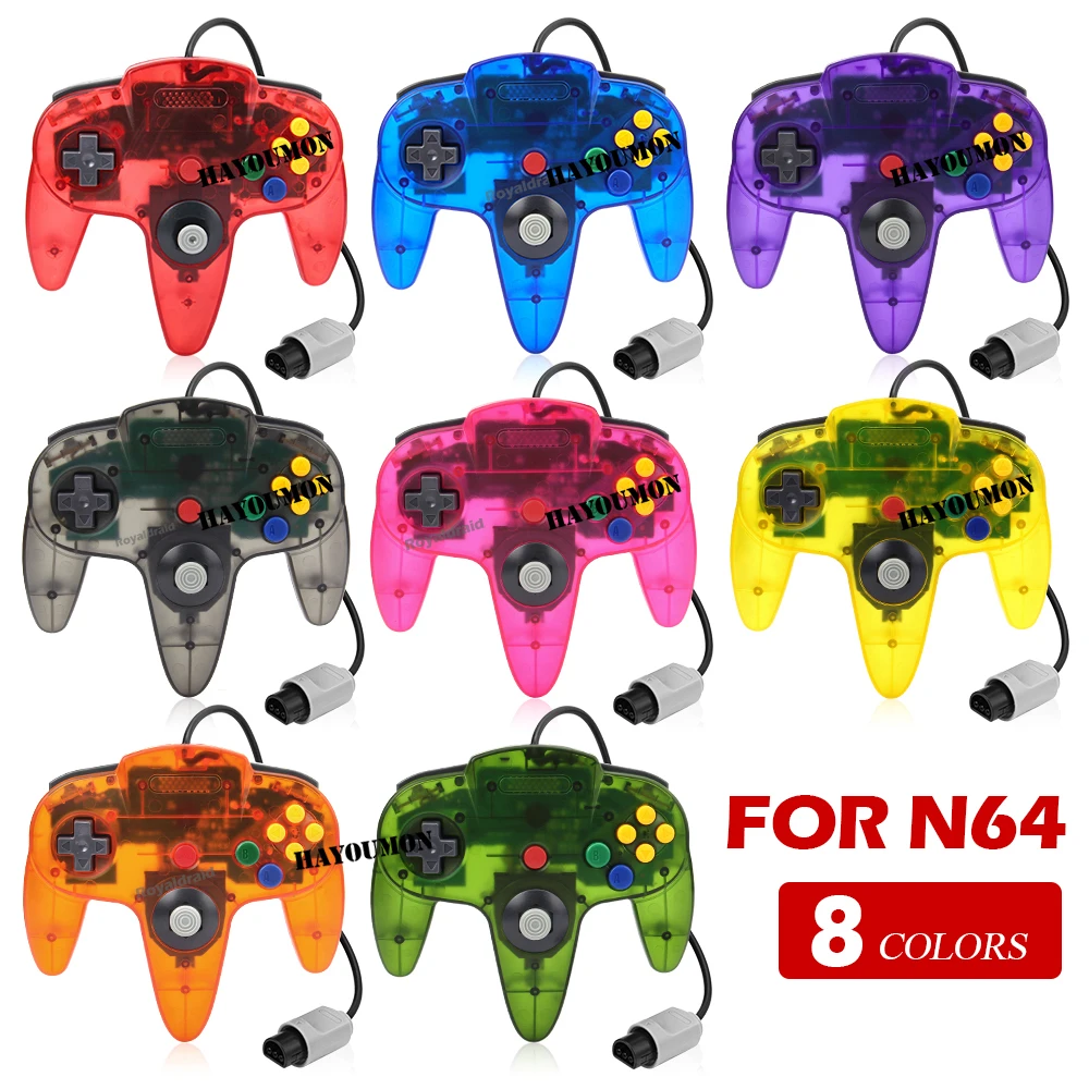 Retro Gaming N64 - N64用 新型 有線ゲームパッド、N64用クラシックジョイスティック、レトロゲーム機用コントローラー、N64ゲームアクセサリー