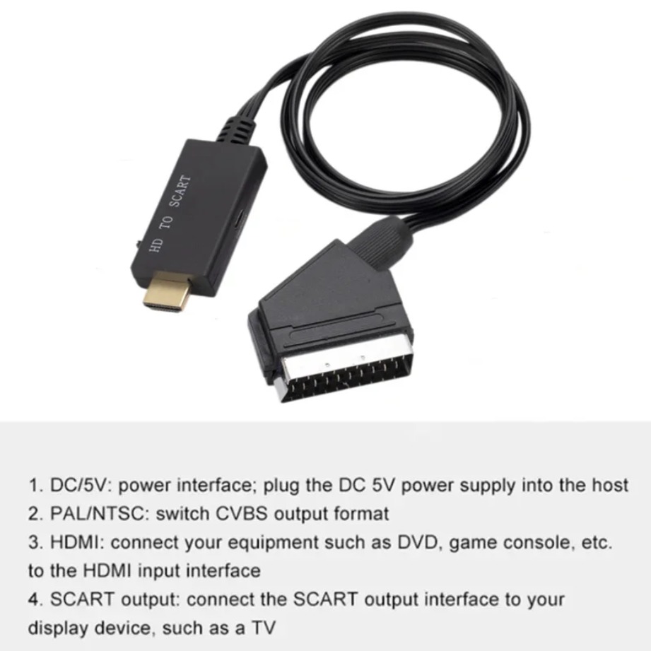 HDMI対応SCART変換ケーブル HDMI対応入力からSC - Scart To Hdmi のレビューと価格