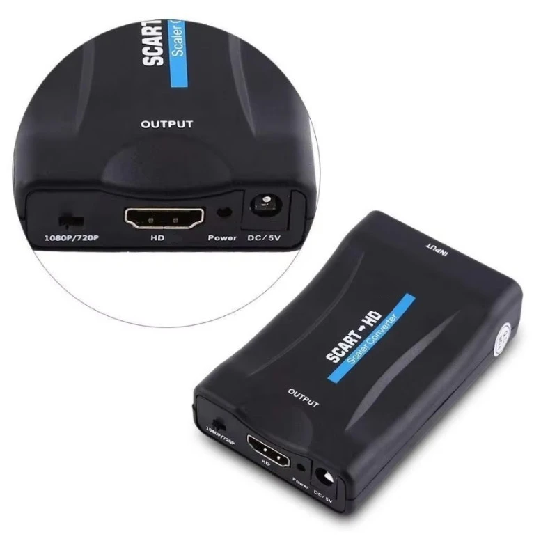 USB電源対応のSCART-HD変換アダプター。1080Pの - Scart To Hdmi のレビューと価格