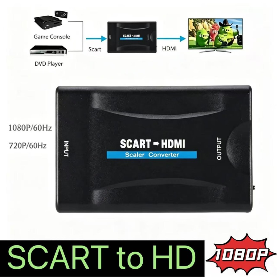 フルHD 1080P SCART to HDMI対応アダプタ - Scart To Hdmi のレビューと価格